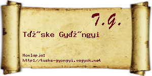 Tüske Gyöngyi névjegykártya