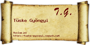 Tüske Gyöngyi névjegykártya